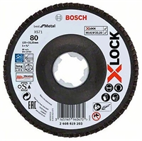 Изображение Шлифкруг лепестковый Bosch X-Lock X571 Best for Metal 125 мм К80 2608619203